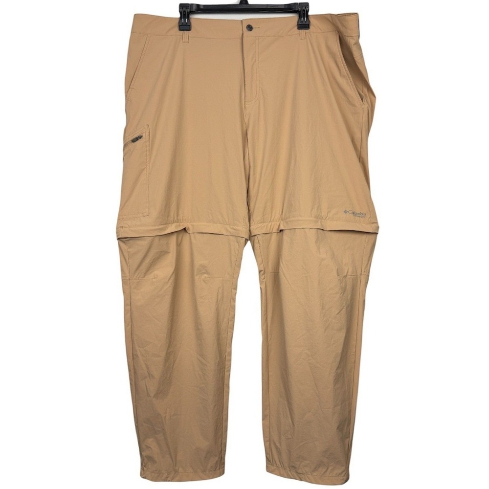 Columbia Titanium Convertible Pants Women 22W Tan Hiking UPF 40 Outdoor Gear
